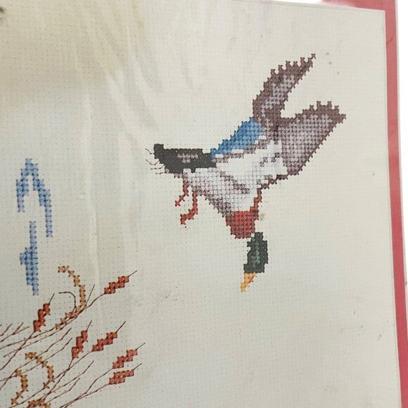 Dale Burdett Cross Stitch Flying Mallard Kit Country  7" x 7" Frame 11" x 11" - Picture 3 of 4